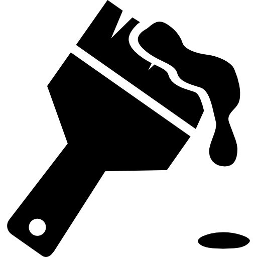 Icono de rotulación con pintura